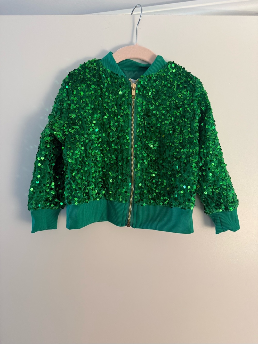 Green Sequin Kids Bomber Jacket - Kids Costumes